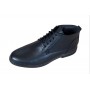 Ghete casual barbati, din piele naturala (imblanite)  TOMAS, Negru, GKR20N